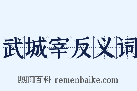 武城宰反义词是什么意思的图片